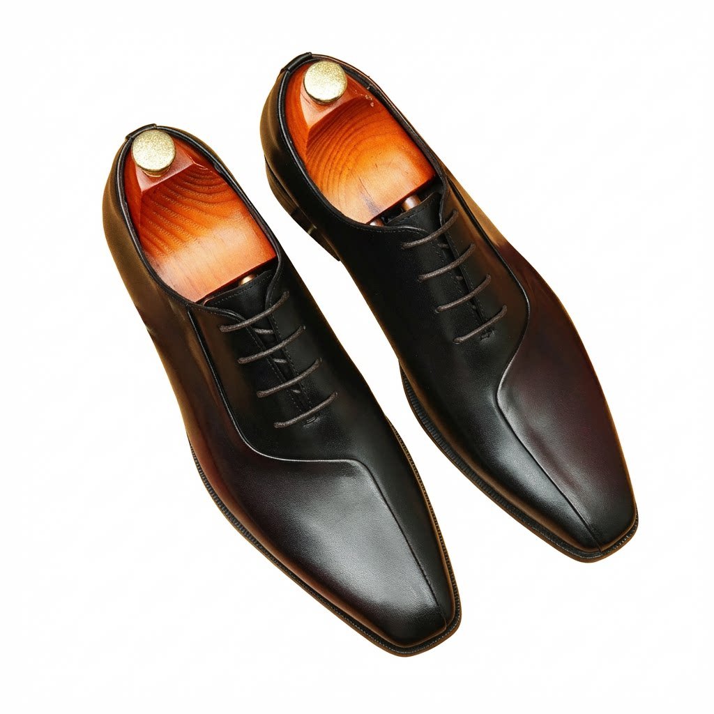 Patina Leather Oxford Shoes Unique Groom Wedding Dress Shoes Menyes