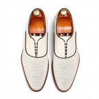 Perforated Mesh Oxford Shoes Summer Wedding Dress Shoes Menyes