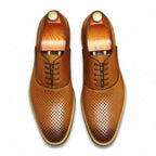 Perforated Mesh Oxford Shoes Summer Wedding Dress Shoes Menyes