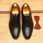 Perforated Mesh Oxford Shoes Summer Wedding Dress Shoes Menyes
