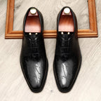 Pointed Calligraphy Oxford Shoes Luxury Italian Dress Shoes Menyes