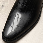 Pointed Calligraphy Oxford Shoes Luxury Italian Dress Shoes Menyes
