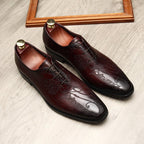 Pointed Calligraphy Oxford Shoes Luxury Italian Dress Shoes Menyes