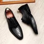 Pointed Calligraphy Oxford Shoes Luxury Italian Dress Shoes Menyes