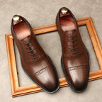 Pointed Cap - Toe Oxford Shoes Modern Groom Wedding Dress Shoes Menyes