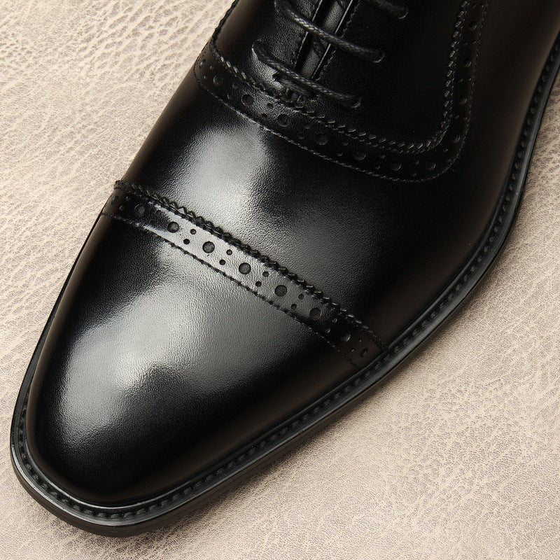 Pointed Cap - Toe Oxford Shoes Modern Groom Wedding Dress Shoes Menyes
