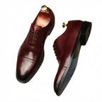 Pointed Cap - Toe Oxford Shoes Modern Groom Wedding Dress Shoes Menyes