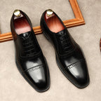 Pointed Cap - Toe Oxford Shoes Modern Groom Wedding Dress Shoes Menyes