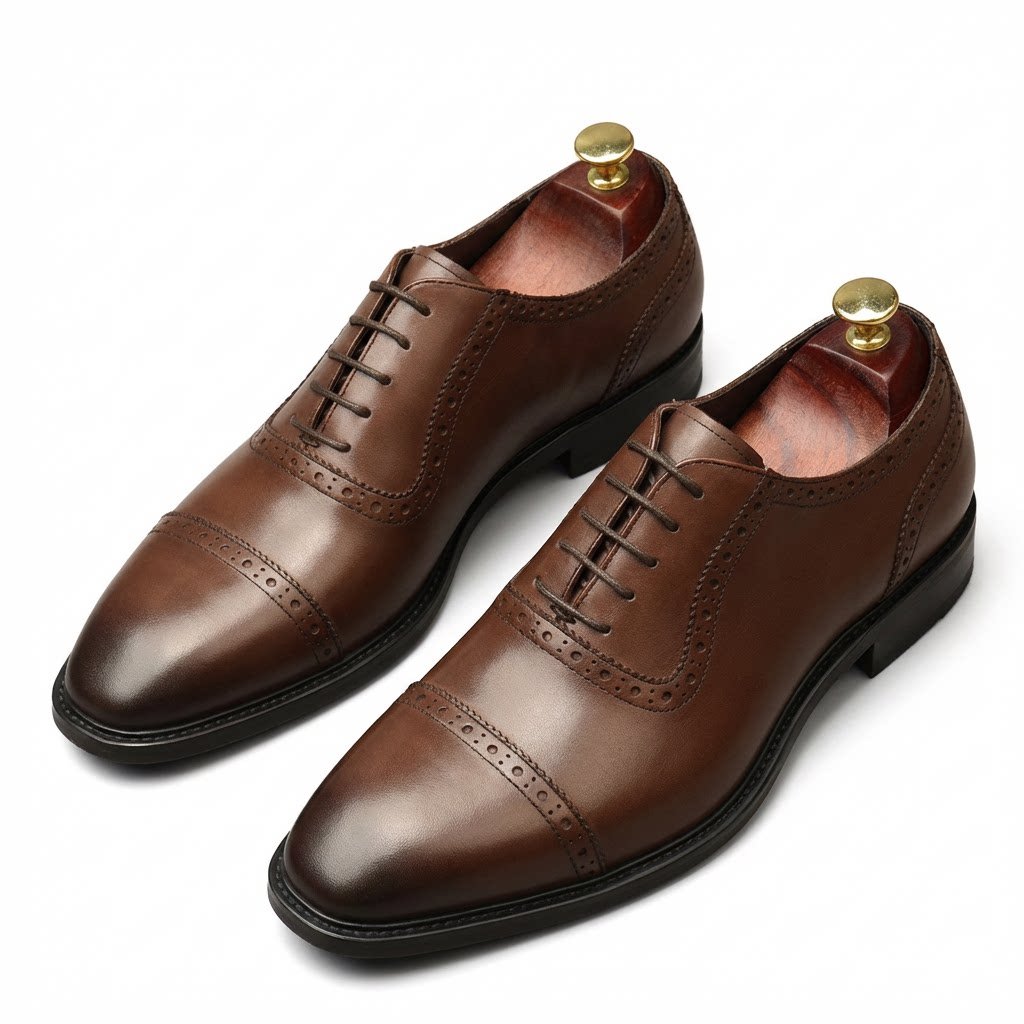 Pointed Cap - Toe Oxford Shoes Modern Groom Wedding Dress Shoes Menyes