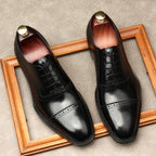 Pointed Cap - Toe Oxford Shoes Modern Groom Wedding Dress Shoes Menyes