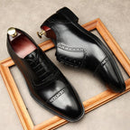 Pointed Cap - Toe Oxford Shoes Modern Groom Wedding Dress Shoes Menyes