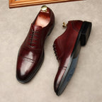 Pointed Cap - Toe Oxford Shoes Modern Groom Wedding Dress Shoes Menyes