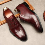 Pointed Cap - Toe Oxford Shoes Modern Groom Wedding Dress Shoes Menyes