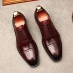 Pointed Cap - Toe Oxford Shoes Modern Groom Wedding Dress Shoes Menyes