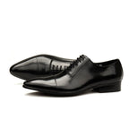 Pointed Cap Toe Oxfords: Modern Fashion Wedding Men's Dress Shoesyes