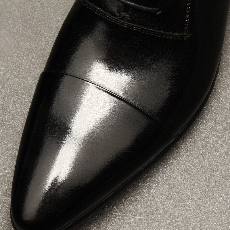 Pointed Cap Toe Oxfords: Modern Fashion Wedding Men's Dress Shoesyes