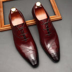 Pointed Croc Oxford Shoes Unique Groom Wedding Dress Shoes Menyes