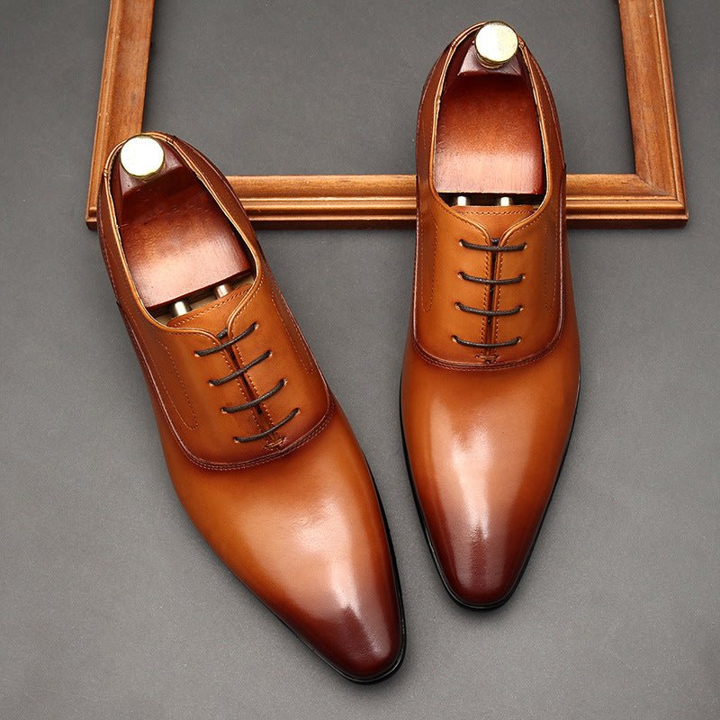 Pointed Toe Oxford Shoes Elegant Groom Wedding Dress Shoes Menyes