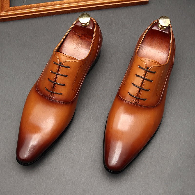 Pointed Toe Oxford Shoes Elegant Groom Wedding Dress Shoes Menyes