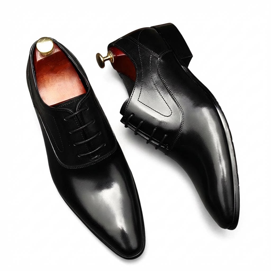 Pointed Toe Oxford Shoes Elegant Groom Wedding Dress Shoes Menyes