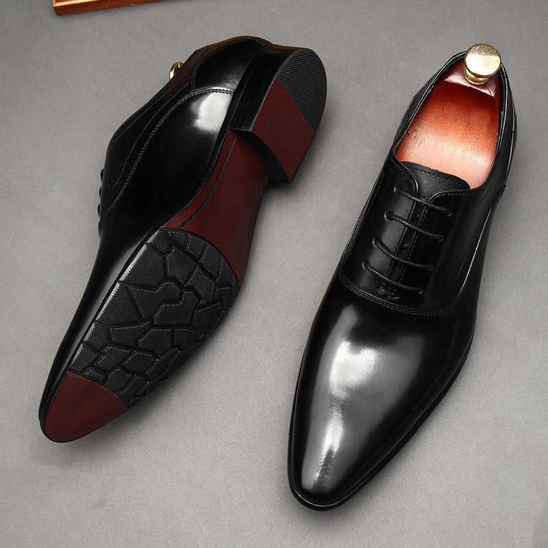 Pointed Toe Oxford Shoes Elegant Groom Wedding Dress Shoes Menyes