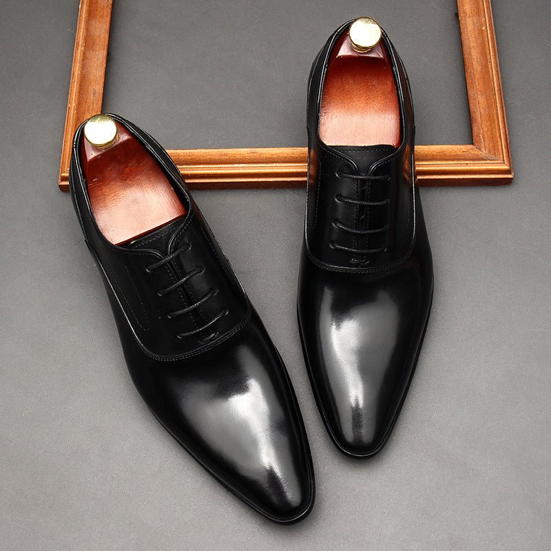 Pointed Toe Oxford Shoes Elegant Groom Wedding Dress Shoes Menyes