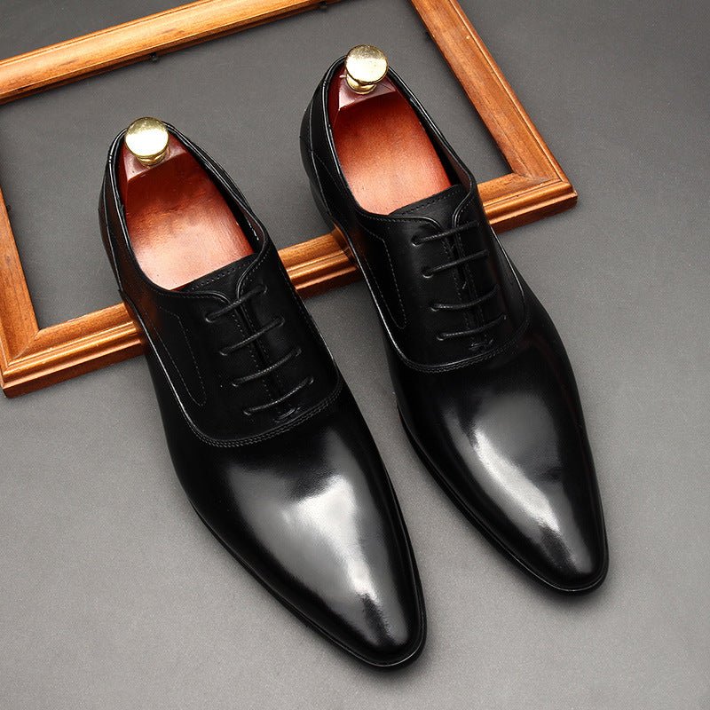 Pointed Toe Oxford Shoes Elegant Groom Wedding Dress Shoes Menyes