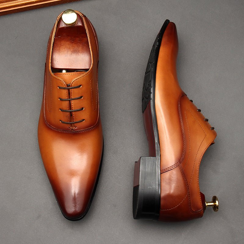 Pointed Toe Oxford Shoes Elegant Groom Wedding Dress Shoes Menyes