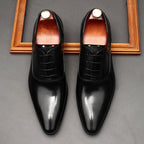 Pointed Toe Oxford Shoes Elegant Groom Wedding Dress Shoes Menyes