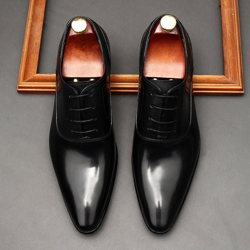 Pointed Toe Oxford Shoes Elegant Groom Wedding Dress Shoes Menyes