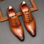 Pointed Toe Oxford Shoes Elegant Groom Wedding Dress Shoes Menyes