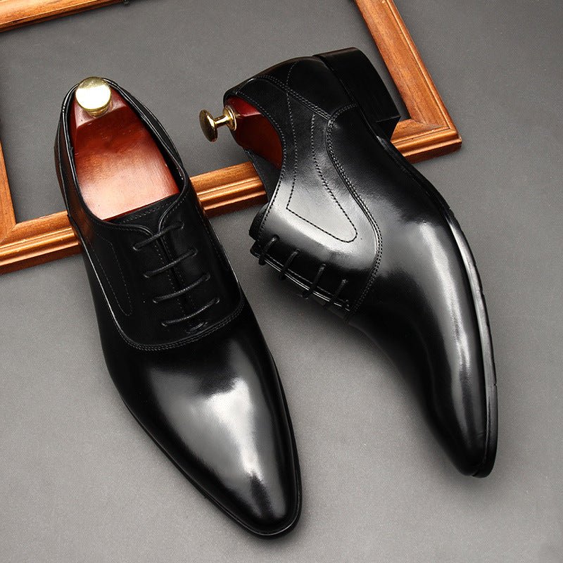 Pointed Toe Oxford Shoes Elegant Groom Wedding Dress Shoes Menyes