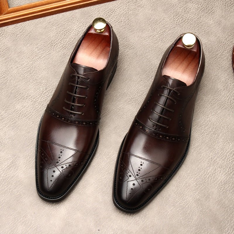 Pointed Toe Oxford Shoes Luxury Italian Groom Wedding Dress Shoes Menyes