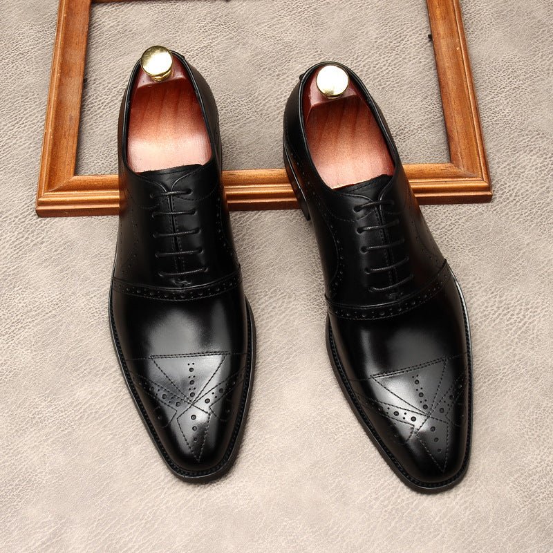 Pointed Toe Oxford Shoes Luxury Italian Groom Wedding Dress Shoes Menyes