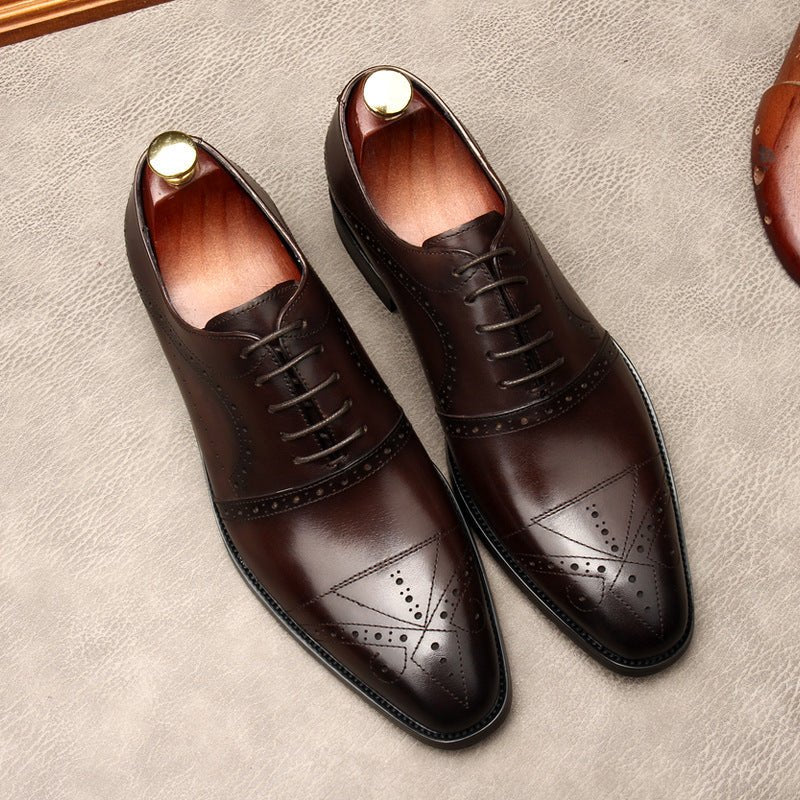 Pointed Toe Oxford Shoes Luxury Italian Groom Wedding Dress Shoes Menyes