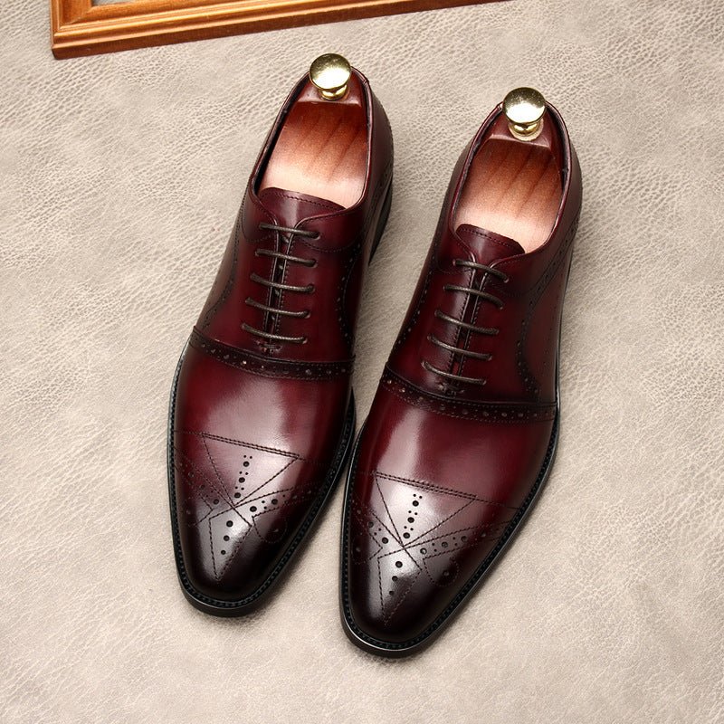 Pointed Toe Oxford Shoes Luxury Italian Groom Wedding Dress Shoes Menyes