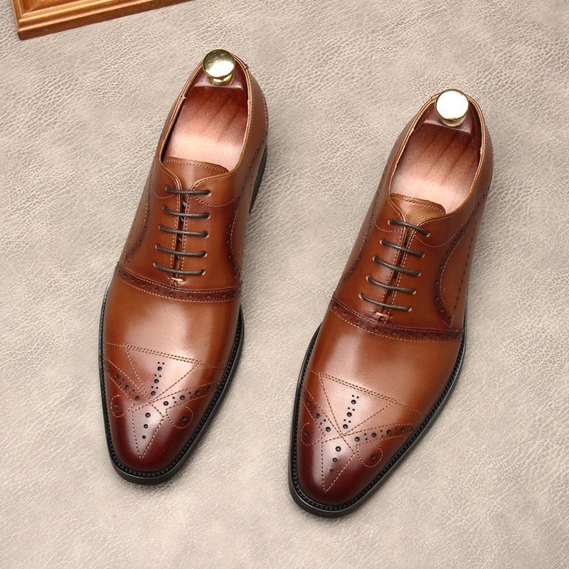 Pointed Toe Oxford Shoes Luxury Italian Groom Wedding Dress Shoes Menyes