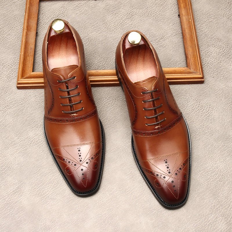 Pointed Toe Oxford Shoes Luxury Italian Groom Wedding Dress Shoes Menyes
