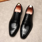Pointed Toe Oxford Shoes Luxury Italian Groom Wedding Dress Shoes Menyes