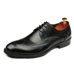 Pointed Wingtip Brogue Oxfords: Fashion Ceremony Men's Dress Shoesyes