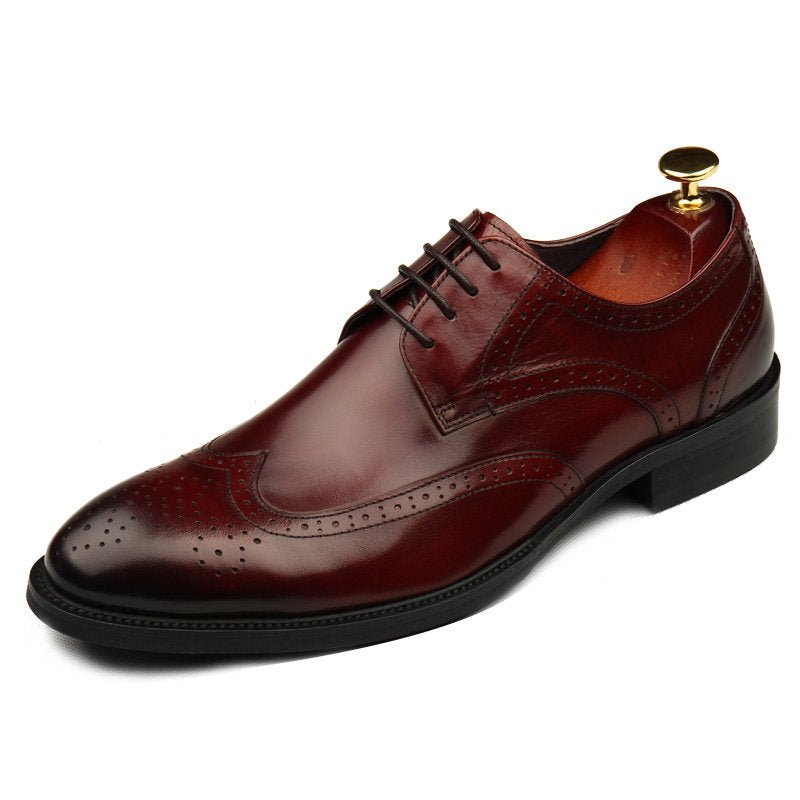 Pointed Wingtip Brogue Oxfords: Fashion Ceremony Men's Dress Shoesyes