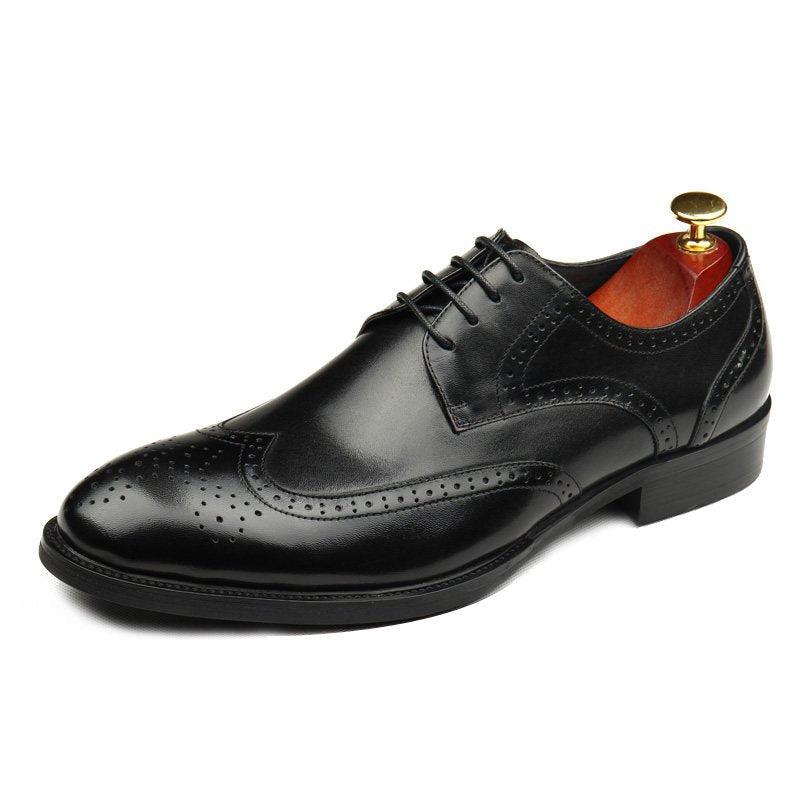 Pointed Wingtip Brogue Oxfords: Fashion Ceremony Men's Dress Shoesyes
