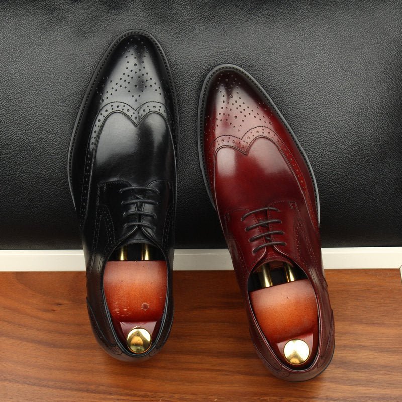 Pointed Wingtip Brogue Oxfords: Fashion Ceremony Men's Dress Shoesyes