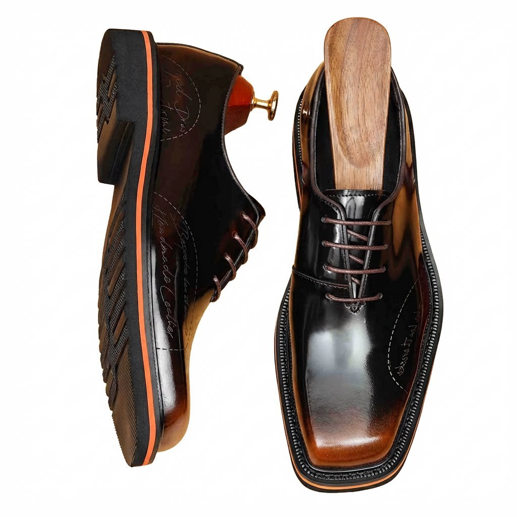 Polished Oxford Shoes Contrast Edge Modern Wedding Dress Shoes Menyes