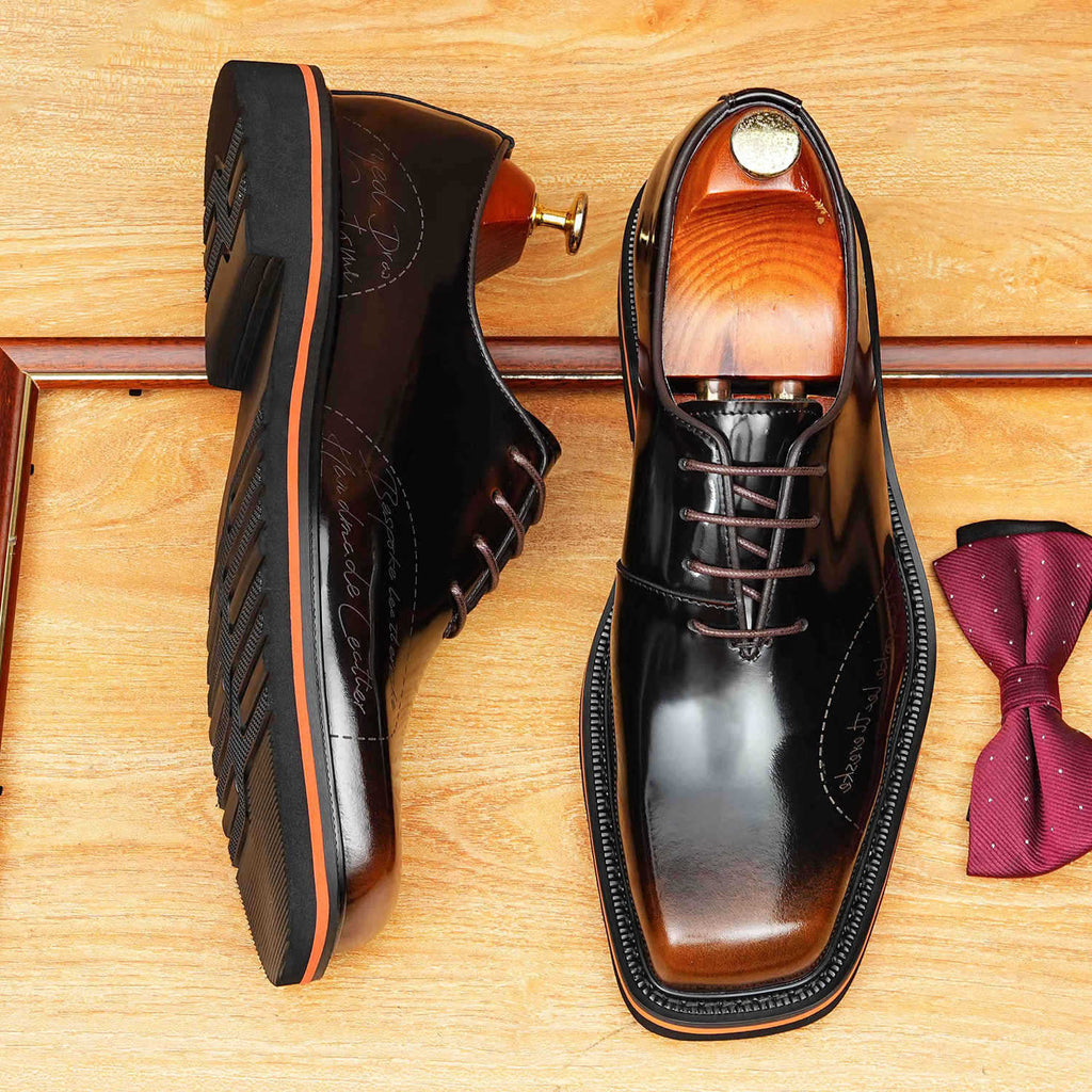 Polished Oxford Shoes Contrast Edge Modern Wedding Dress Shoes Menyes