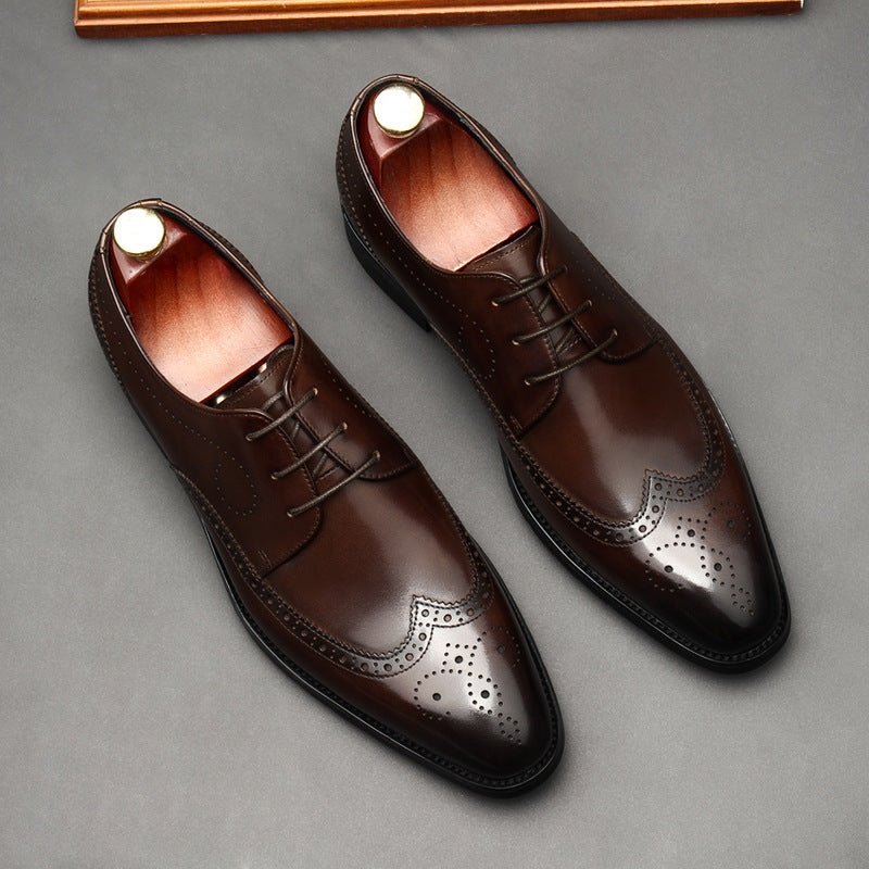Premium Handcrafted Brogue Shoes: Elegant Party Formal Dress Shoesyes