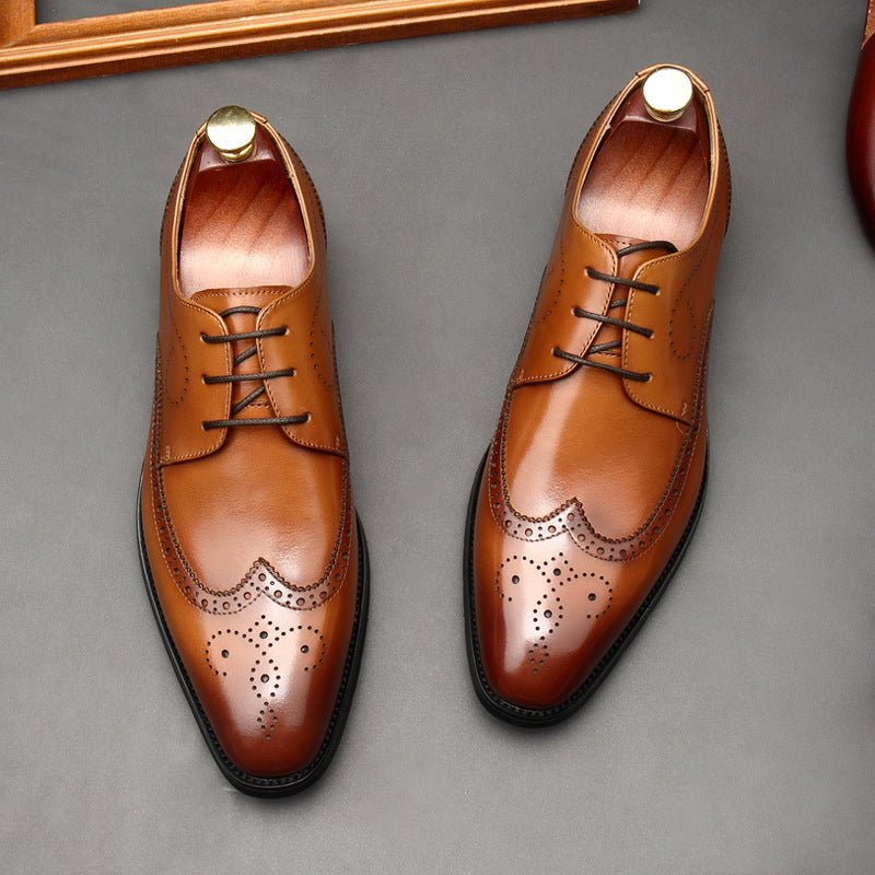 Premium Handcrafted Brogue Shoes: Elegant Party Formal Dress Shoesyes