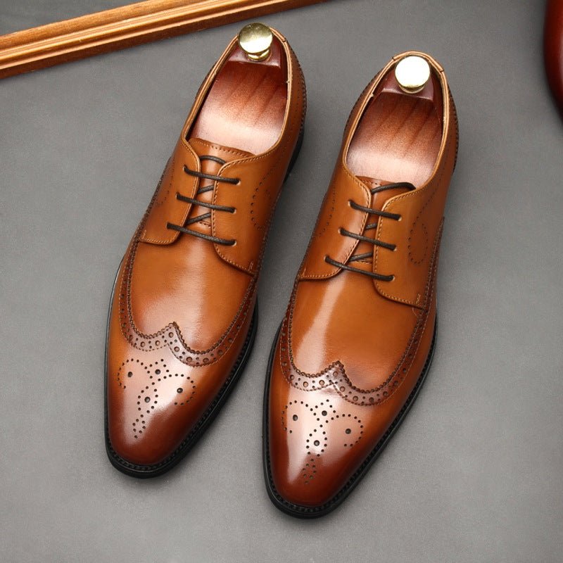 Premium Handcrafted Brogue Shoes: Elegant Party Formal Dress Shoesyes