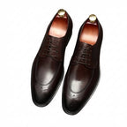 Premium Perforated Derby Shoes: Elegant Business Formal Dress Shoesyes