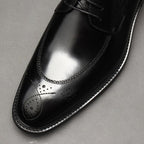 Premium Perforated Derby Shoes: Elegant Business Formal Dress Shoesyes